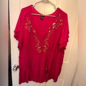 Pink Floral Blouse - NWOT